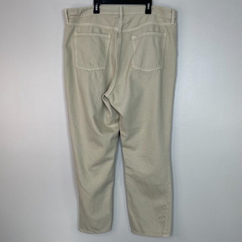 Old Navy Jeans 16 Tall High-Rise Slouchy Straight Crop Sand Non-Stretch Women's - Picture 5 of 12